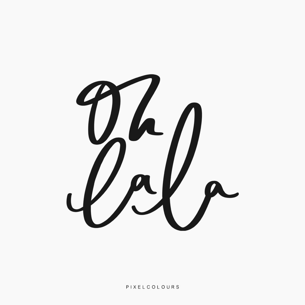 Oh La La French Lettering SVG Files