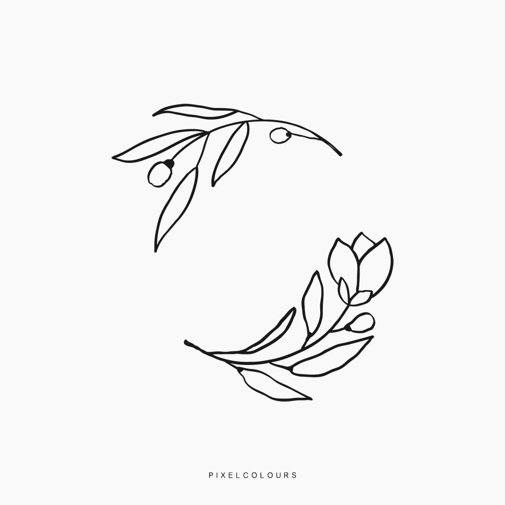 Floral Wreath SVG Files