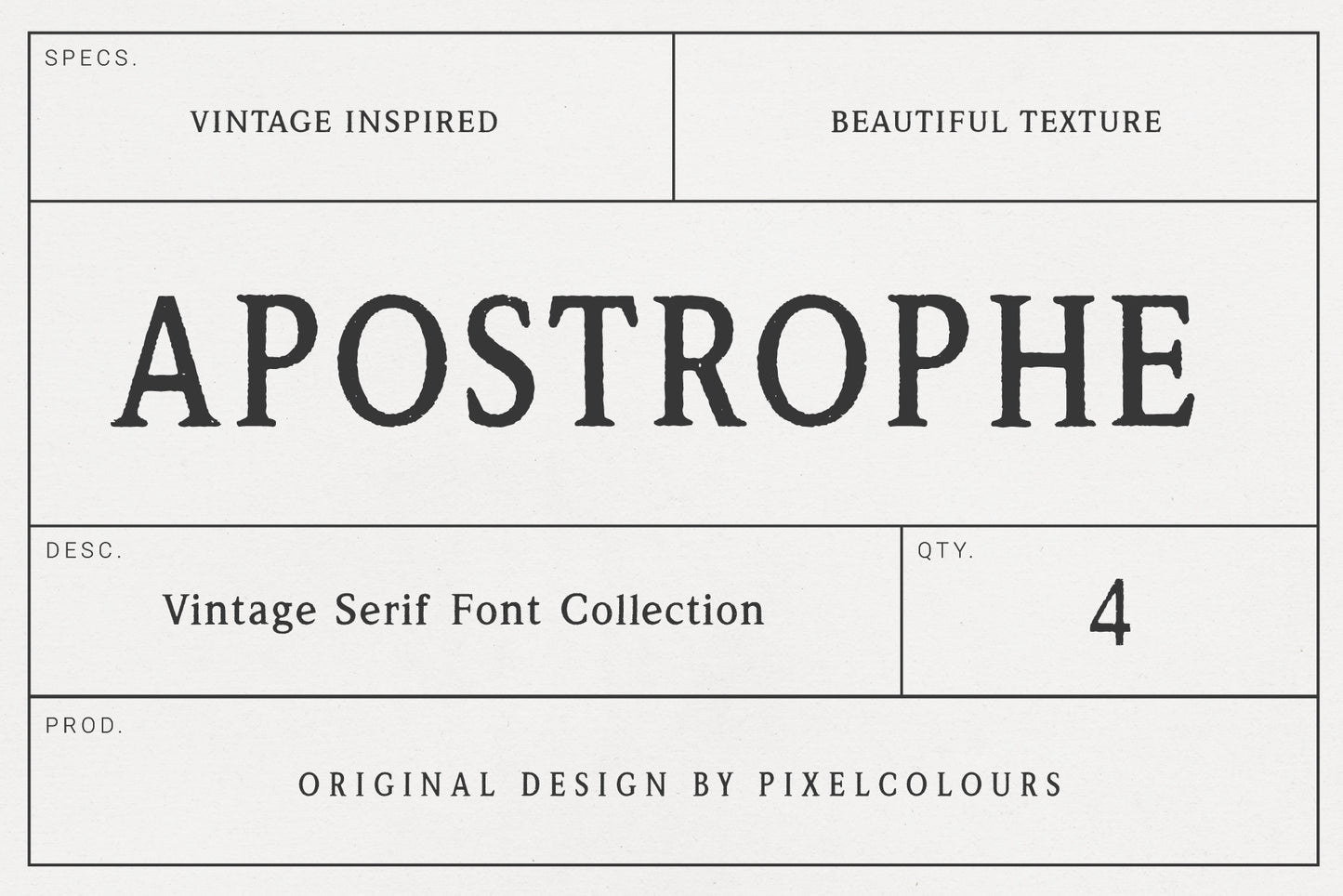 Apostrophe Vintage Serif Font