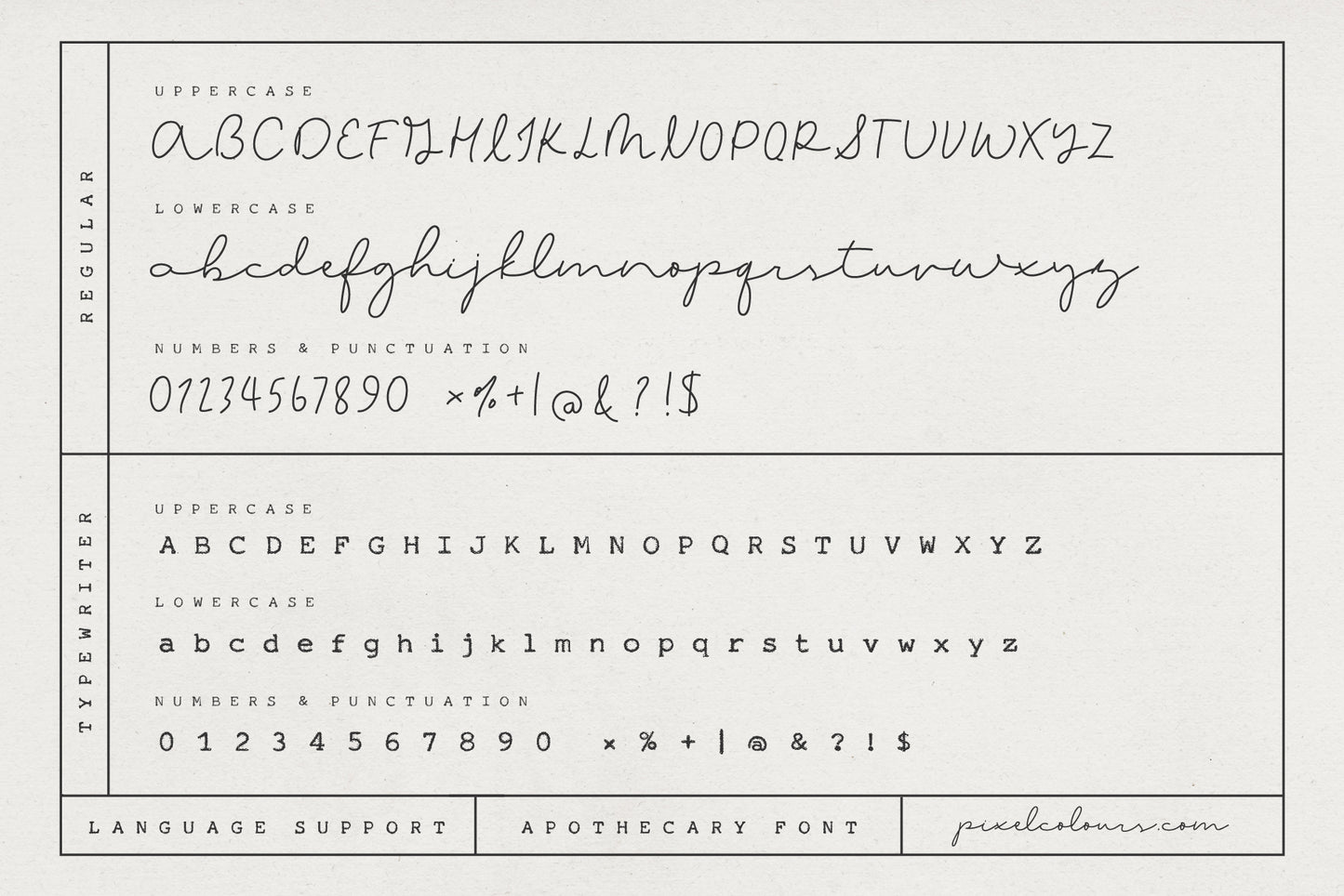 Apothecary Script Font Duo