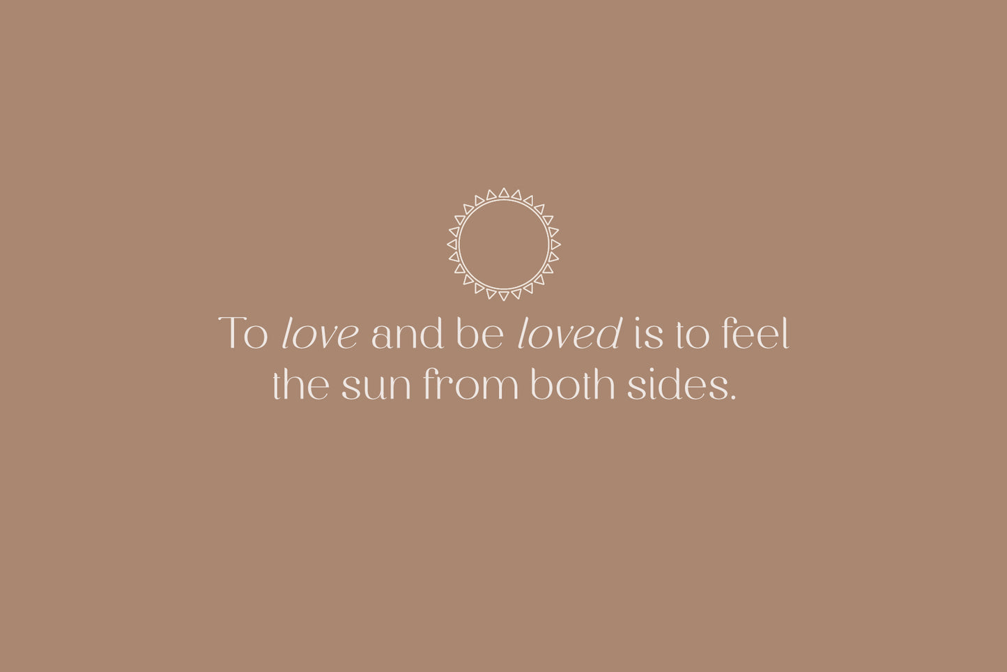 Love quotes including a boho sun vector