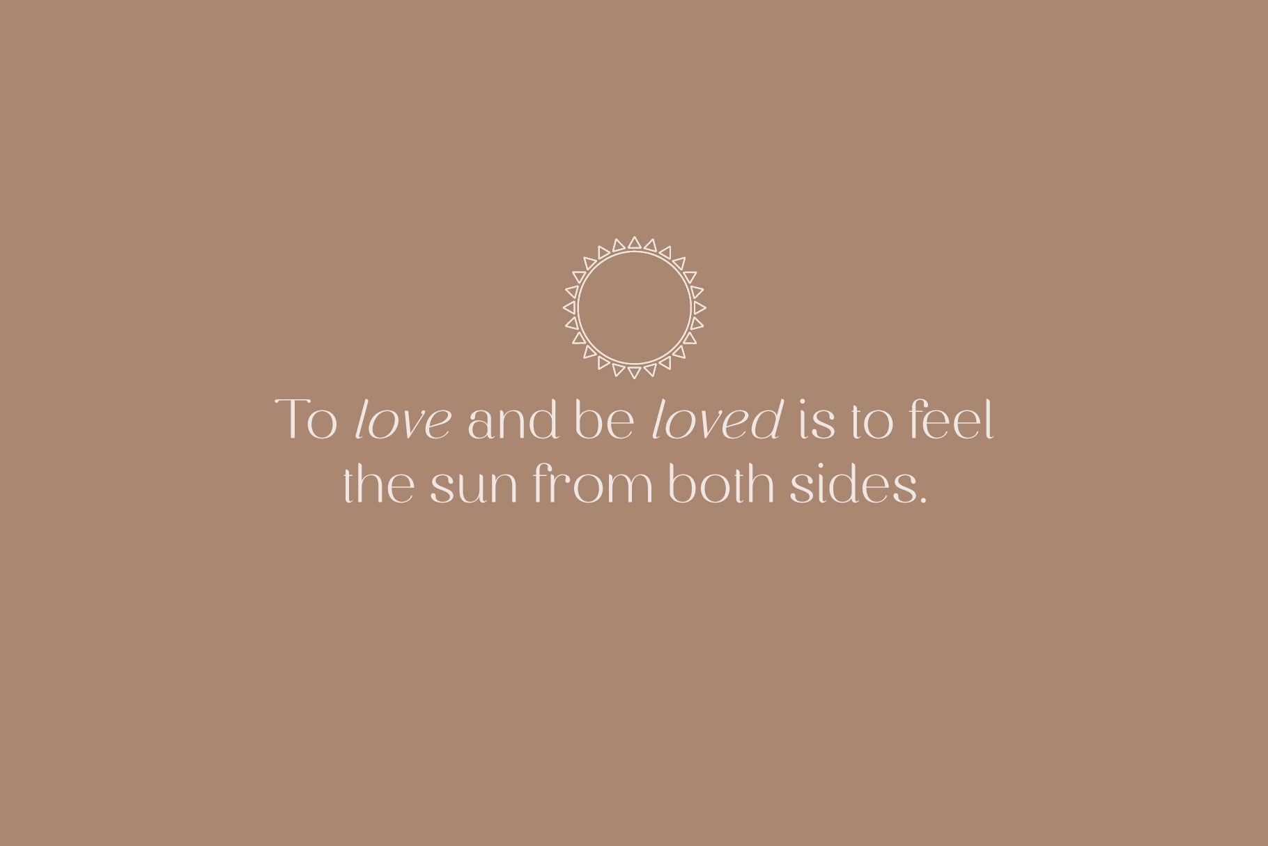 Love quotes including a boho sun vector