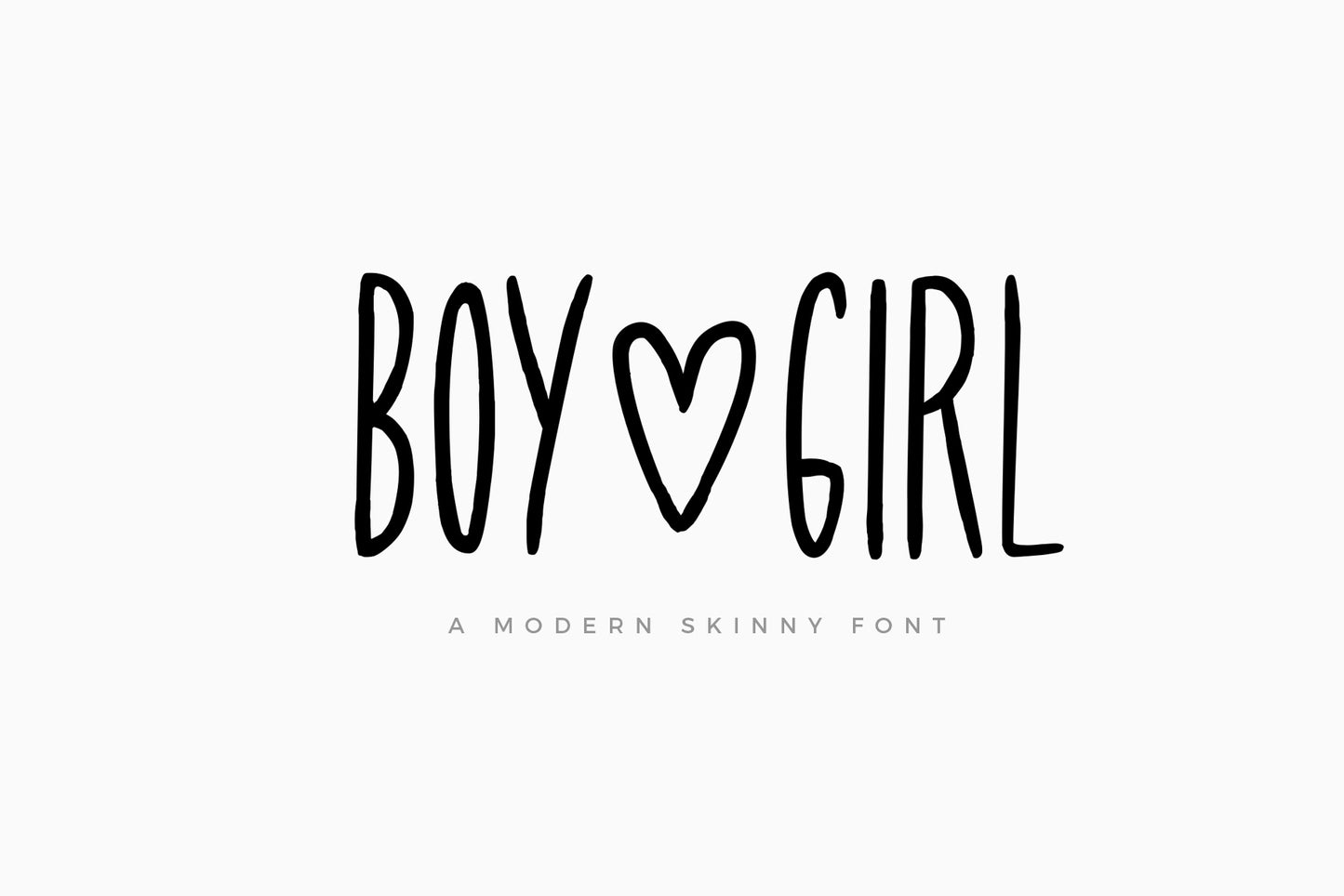 Boy and Girl Skinny Font