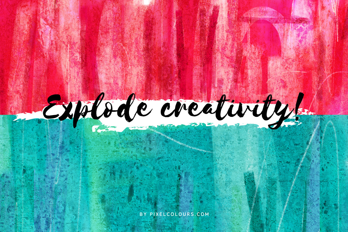 Free bright digital papers with vibrant colors and bold patterns