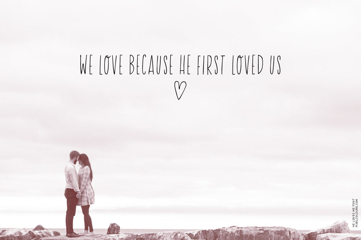 He Loves Me Skinny Font