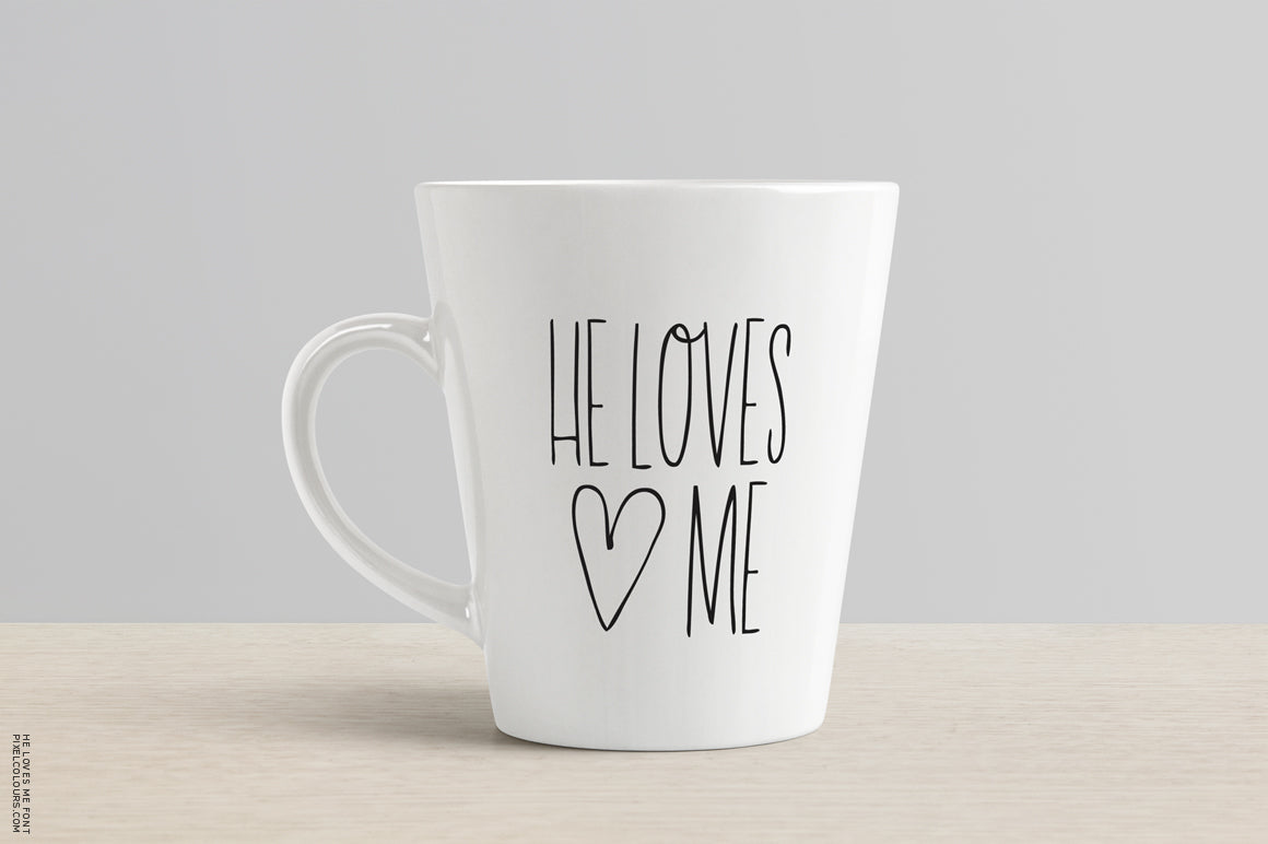 He Loves Me Skinny Font