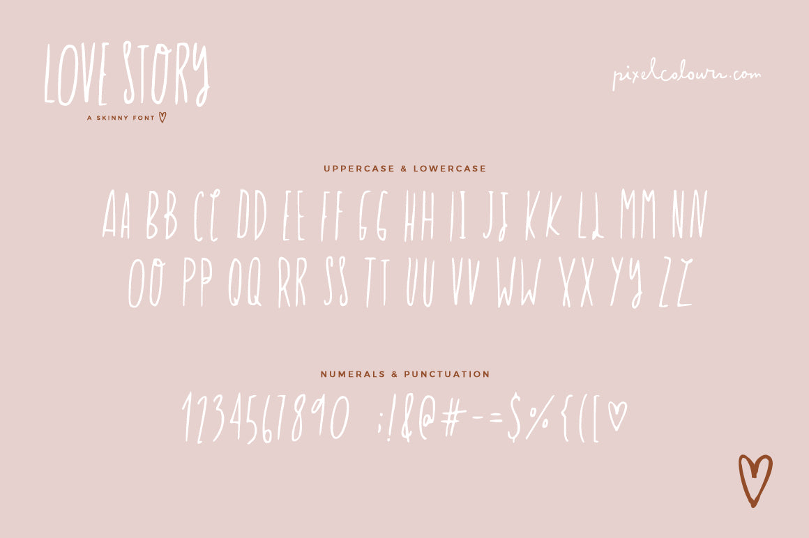 Love Story Skinny Font