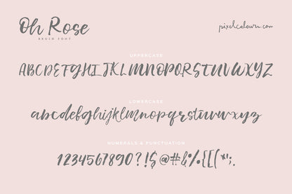 Oh Rose Brush Font