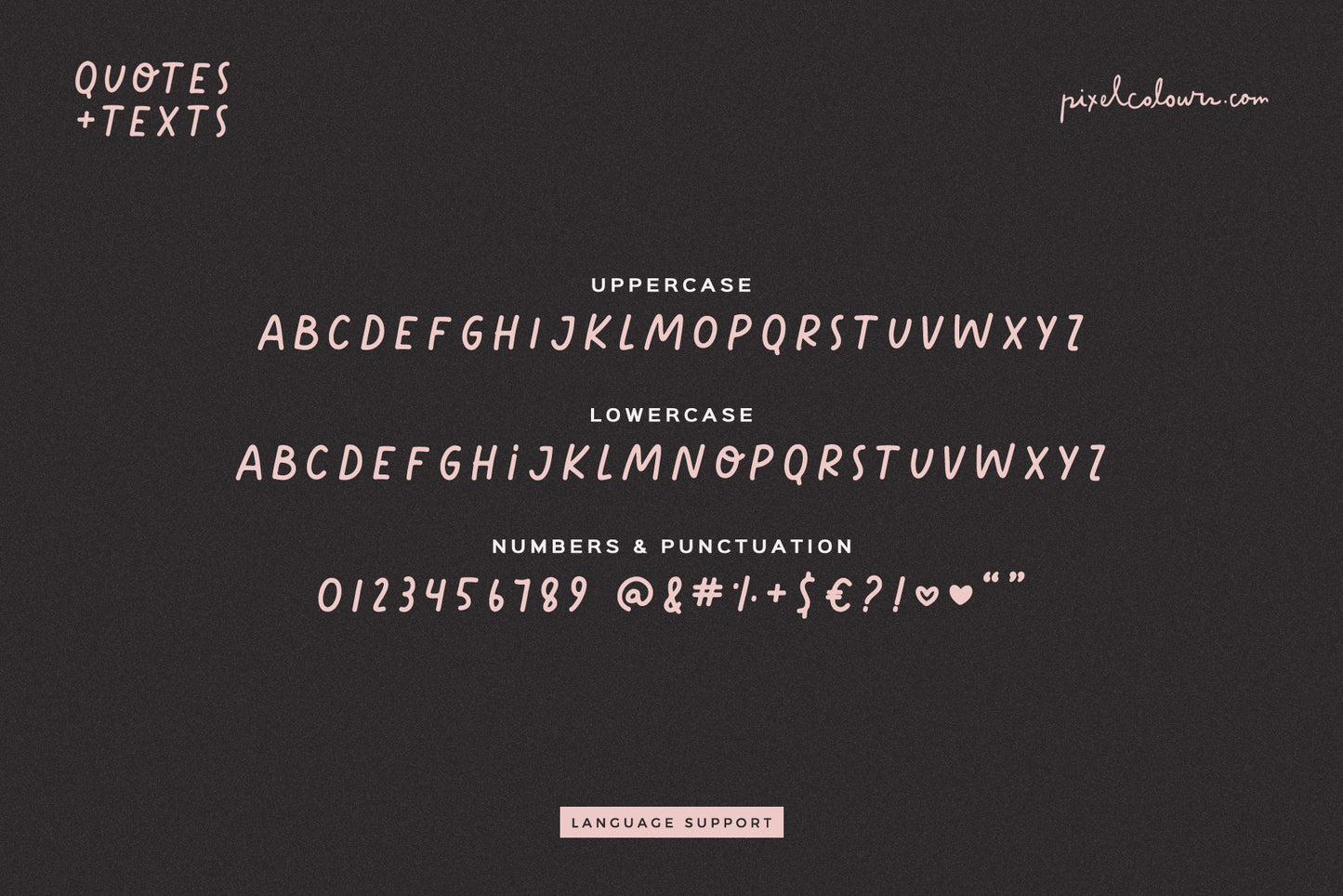 Quotes and Texts Font
