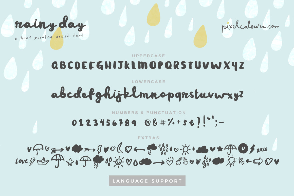 Rainy Day Brush Script Font