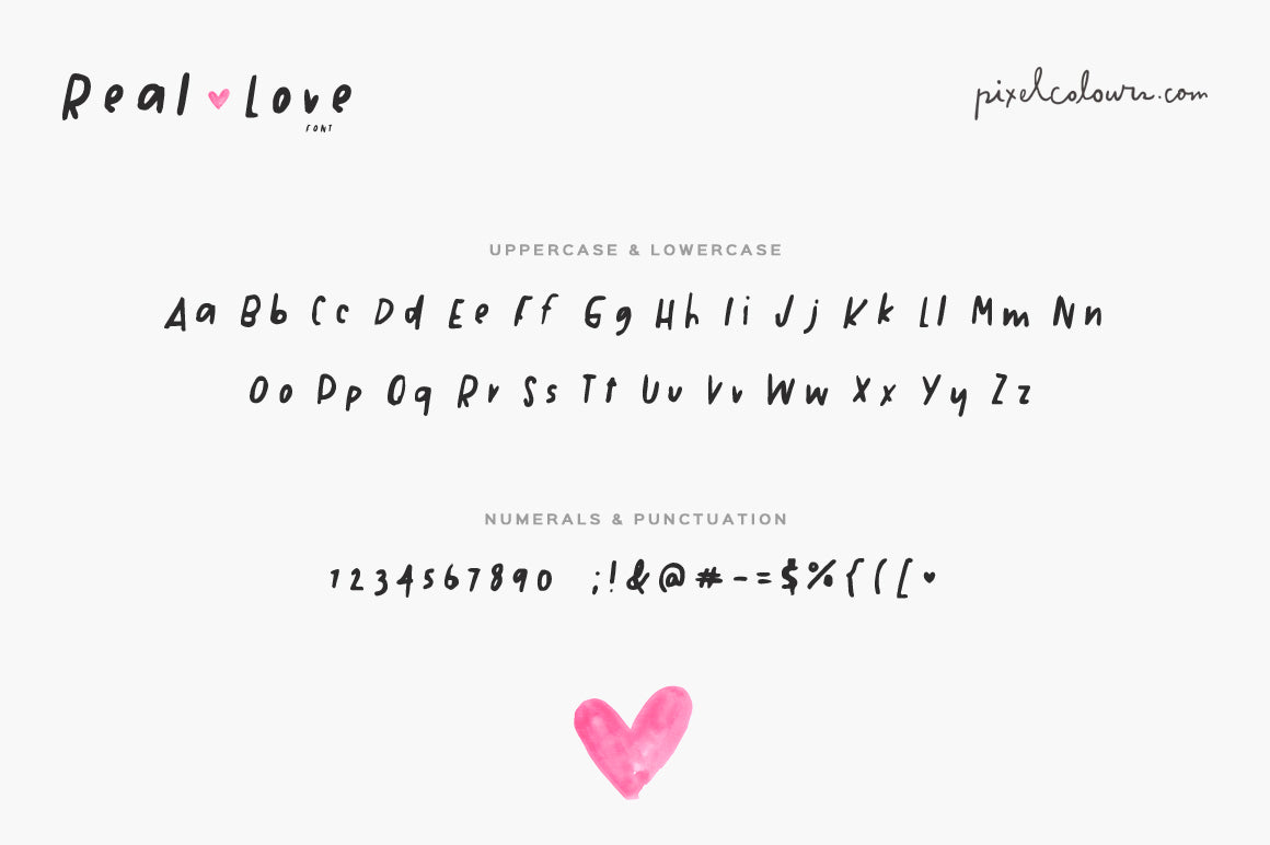 Real Love Whimsical Handwritten Font