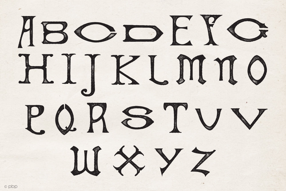 Alphabet with vintage monogram vectors, free download