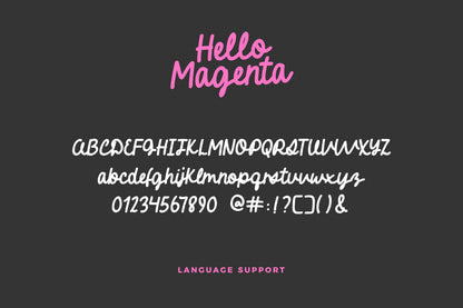 Hello Magenta Bold Script Font