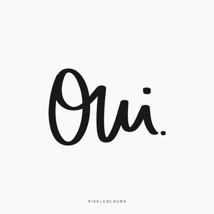 Oui French Lettering SVG Files
