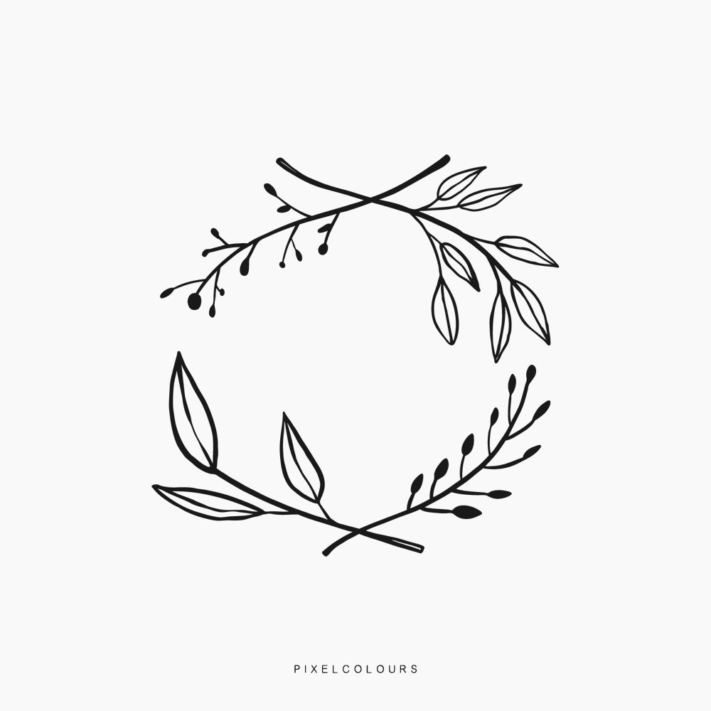 Floral Wreath SVG Files