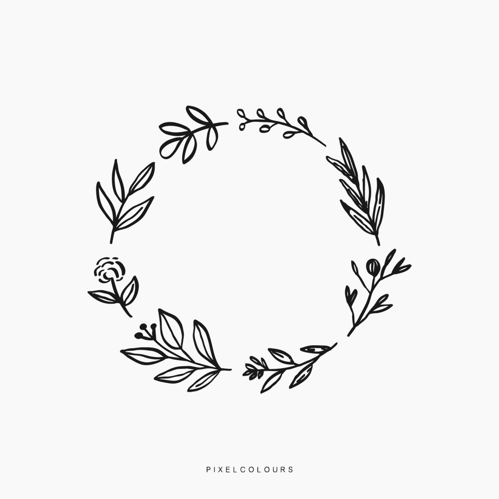 Floral Wreath SVG Files