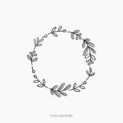 Floral Wreath SVG Files