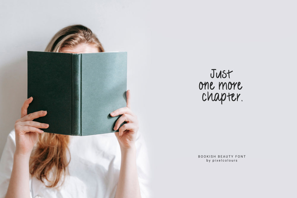 Bookish Beauty Handwritten Font and Doodles
