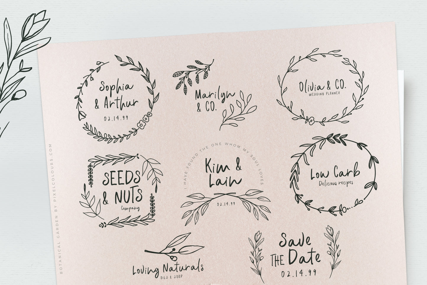 Botanical Garden Font and Logos