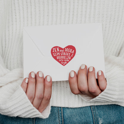 custom color self inking stamp red heart