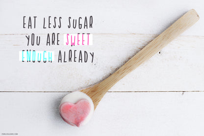 Sweet sugar quote using Cupcakie, a free handwritten uppercase font with a playful and modern style