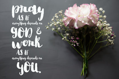 Faith quote featuring hand-painted brush font with natural strokes and texture, available for free download