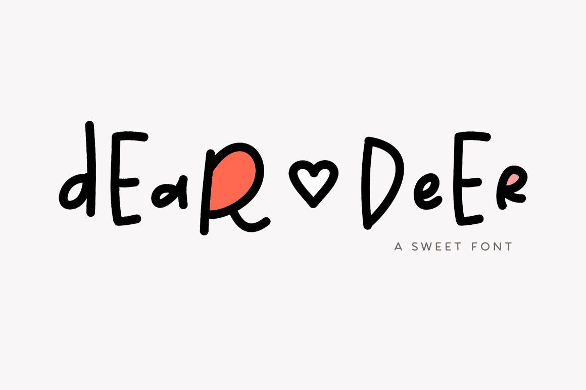 Dear Deer is a handwritten font with natural flow, available for free download