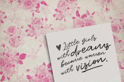 Vintage wallpaper with quote featuring handwritten font duo, available for free download