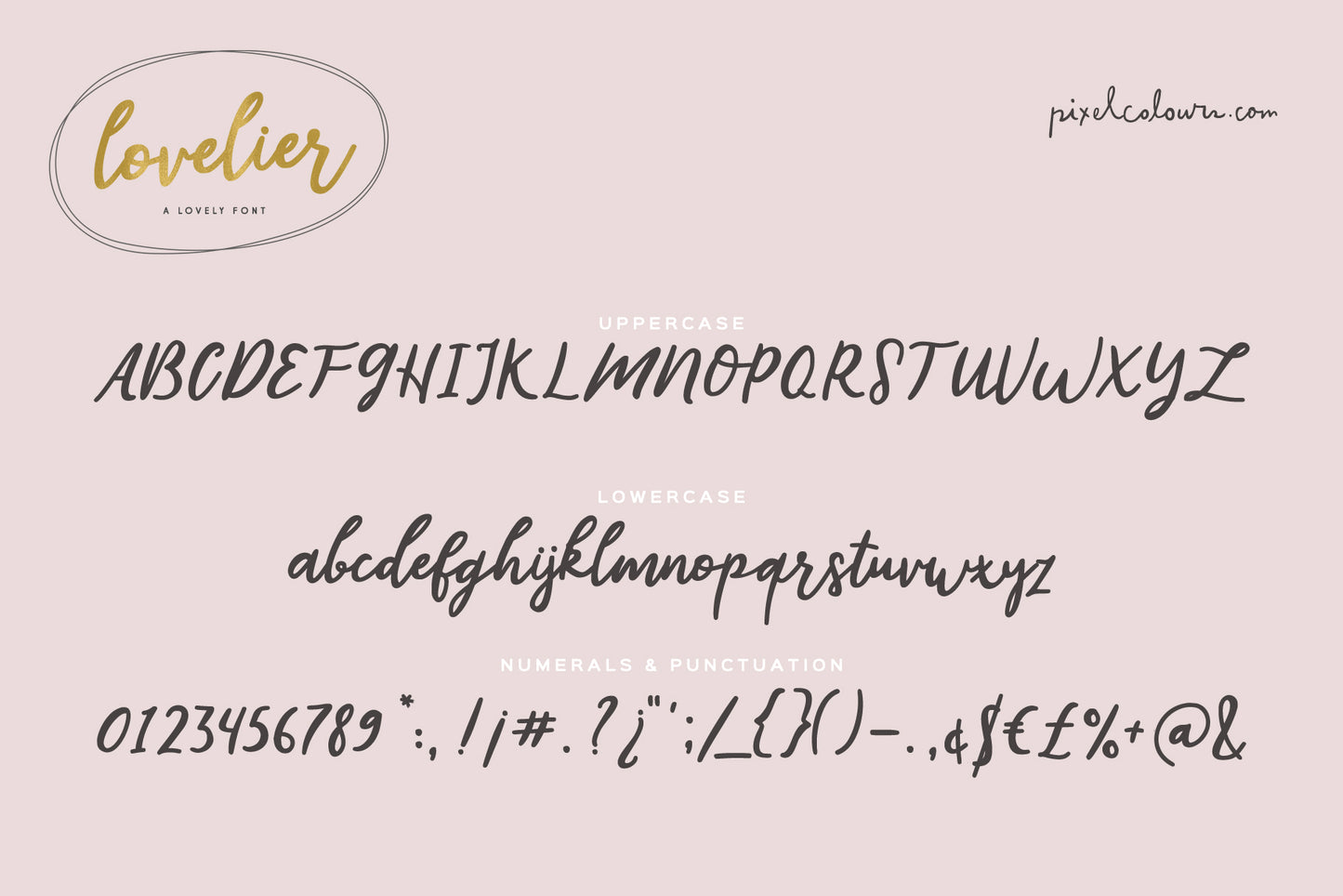 Lovelier is a handwritten font with a playful style, available for free download