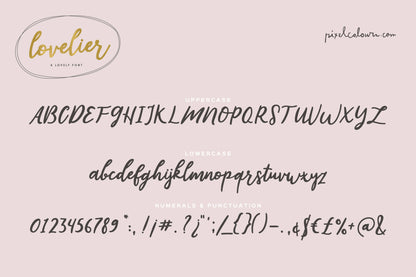 Lovelier is a handwritten font with a playful style, available for free download