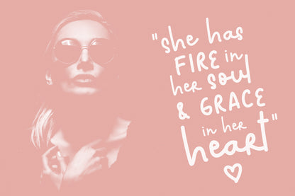 Woman quote featuring playful monoline font with smooth strokes, available for free download