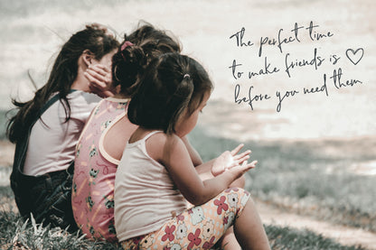Friendship quote featuring handwritten script font with a friendly style, available for free download.