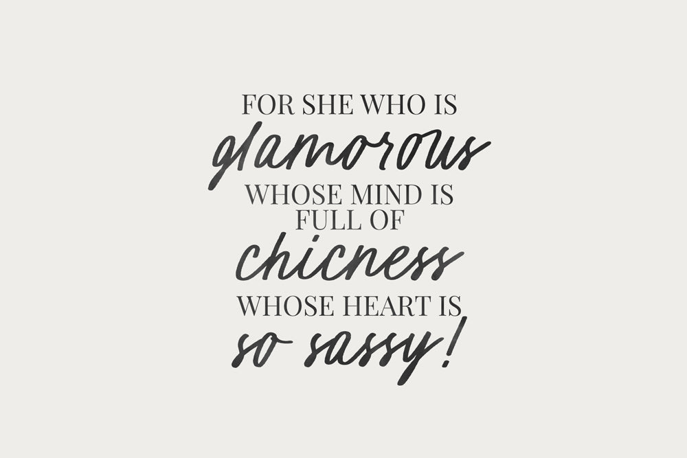 Sassy quote feauting chic handwriting script font by Pixelcolours