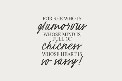 Sassy quote feauting chic handwriting script font by Pixelcolours