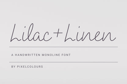 Lilac and Linen Monoline Script Font