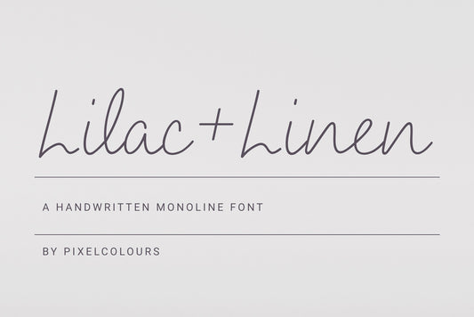 Lilac and Linen Monoline Script Font
