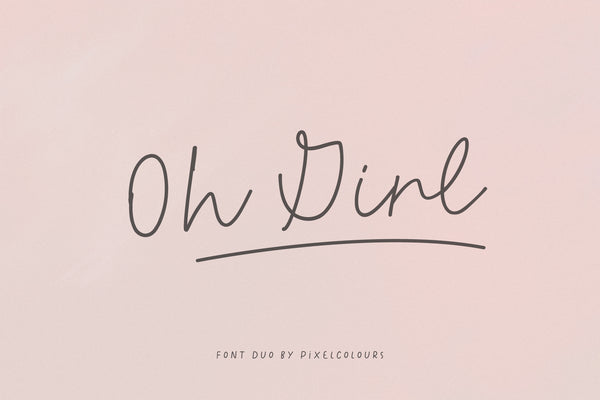 Oh Girl Script Font – pixelcolours