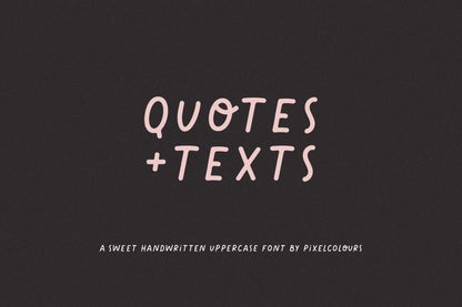 Quotes and Texts Font