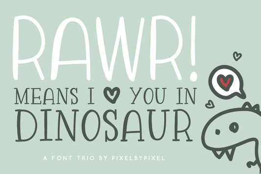 Rawr Sans and Serif Font Trio