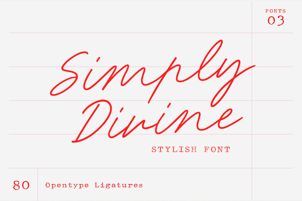 Simply Divine Font Trio | Stylish Script, Typewriter & Doodles Fonts ...